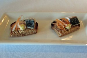 Restaurant Nathan Outlaw - Mackeral with Horseradish salad on Wholegrain bread